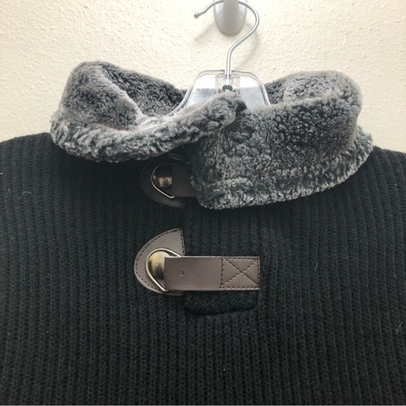 XIOS M Size S Black/Gray Long Sleeve Turtle Neck with Neck Snap Opening Sweater - Picture 5 of 10